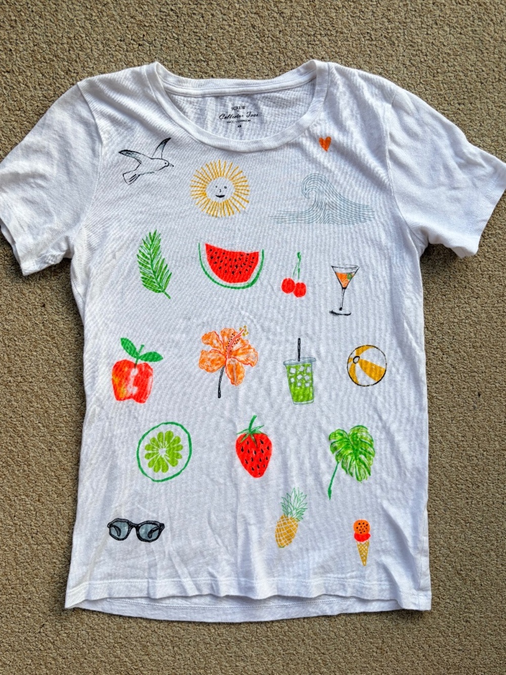 J. Crew Factory Collector Tee Summer Graphic Tee Size XSmall